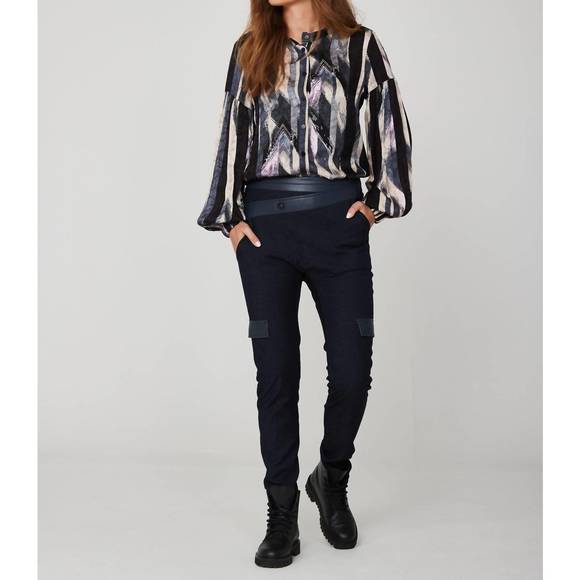 NEW NU DENMARK karen shirt in black mix - Picture 2 of 6